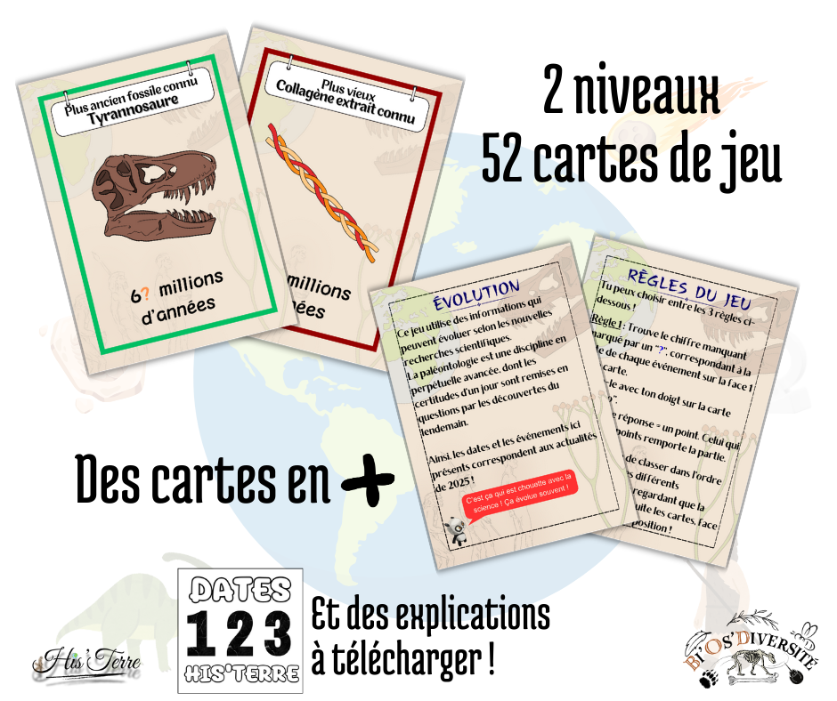 Jeu de cartes His’Terre – Histoire de la Terre