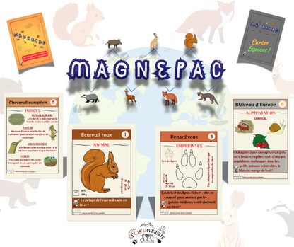 Jeu de cartes Magnepac - animaux sauvages de nos campagnes