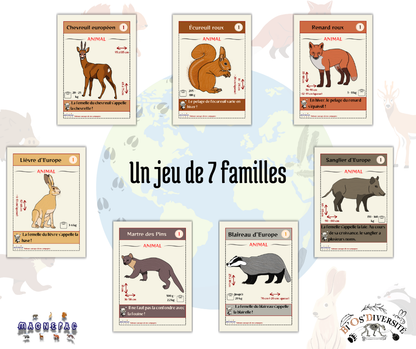 Jeu de cartes Magnepac - animaux sauvages de nos campagnes