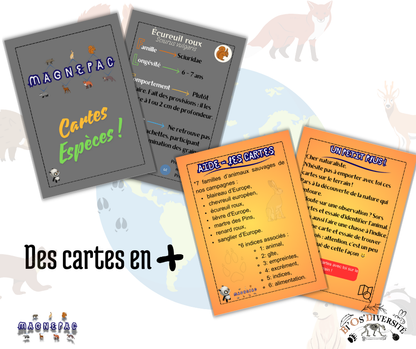 Jeu de cartes Magnepac - animaux sauvages de nos campagnes
