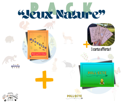 Pack - Jeux de cartes pédagogiques - Nature + 1 carte offerte